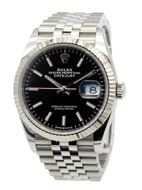 vintage rolex datejust 36mm black dial jubilee|rolex datejust 36mm white dial.